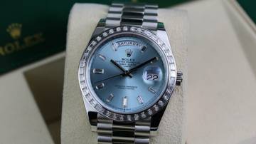 Thumbnail von Rolex Day-Date 40 Platin Baguette TBR - Top Condition - Fullset - 02/2021
