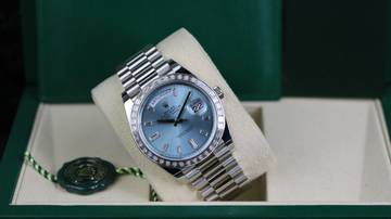 Thumbnail von Rolex Day-Date 40 Platin Baguette TBR - Top Condition - Fullset - 02/2021