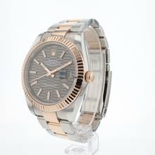 Thumbnail von Rolex Datejust 41 Oyster Fluted Steel / Everosegold Slate Motif Dial