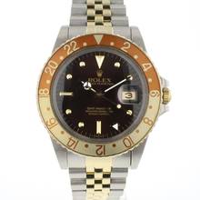 Thumbnail von Rolex GMT-Master Steel Gold Brown Nipple Dial