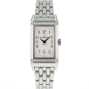  Jaeger-LeCoultre Reverso One Quartz Diamonds White Arabic Dial 