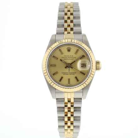  Rolex Lady-Datejust 26 Steel Gold Jubilee Fluted Champagne Dial 