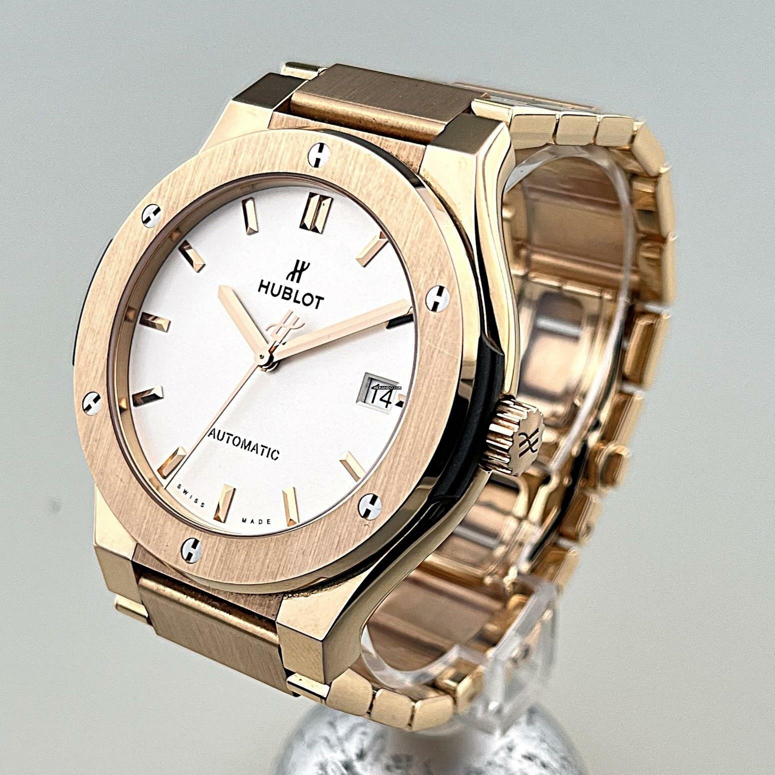 Thumbnail von Hublot Classic Fusion 45mm King Gold Opalin Automatic Watch EK 09/2020 deutsche Auslieferung Full Set Erstkaufrechnung