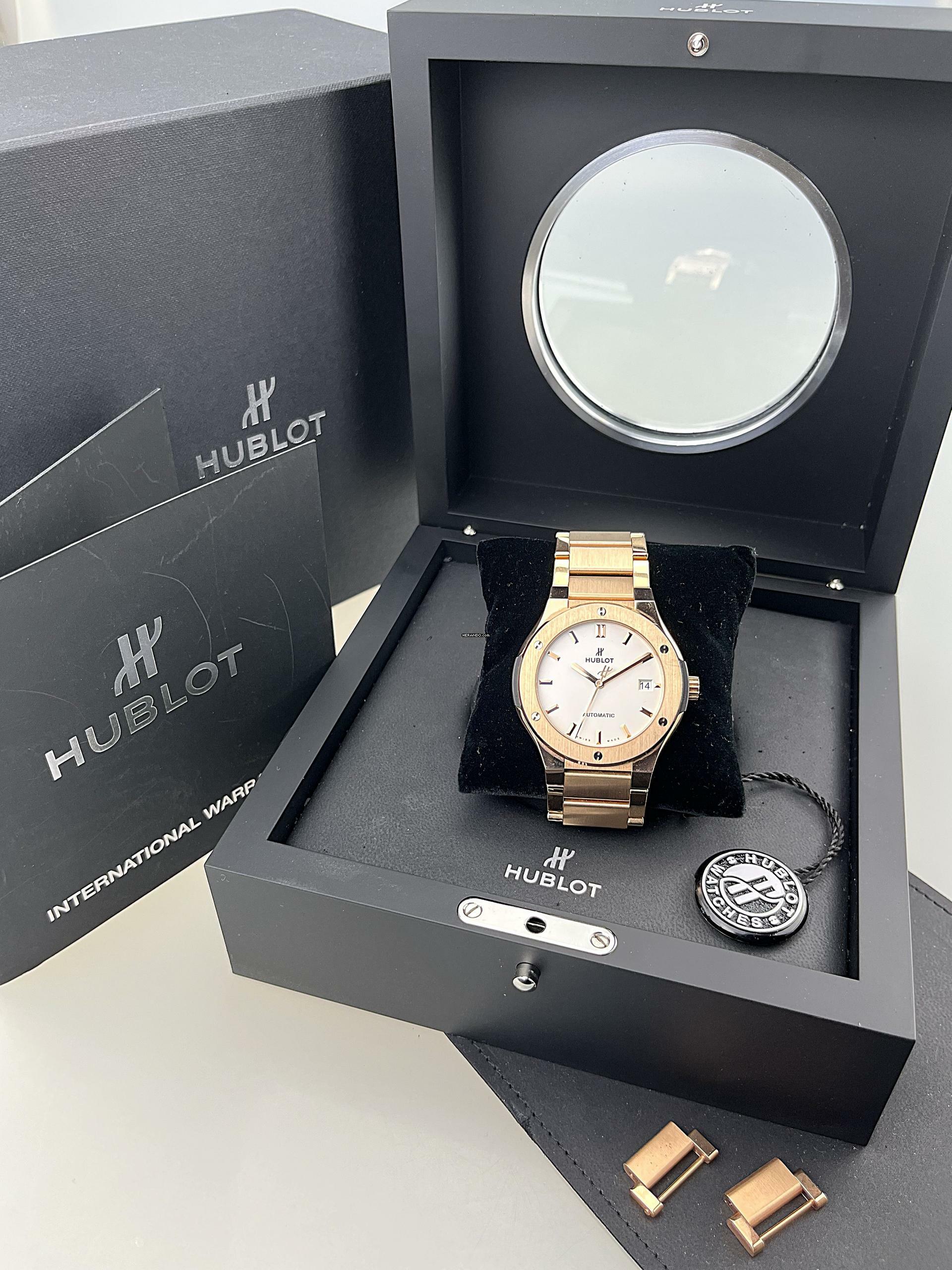 Thumbnail von Hublot Classic Fusion 45mm King Gold Opalin Automatic Watch EK 09/2020 deutsche Auslieferung Full Set Erstkaufrechnung