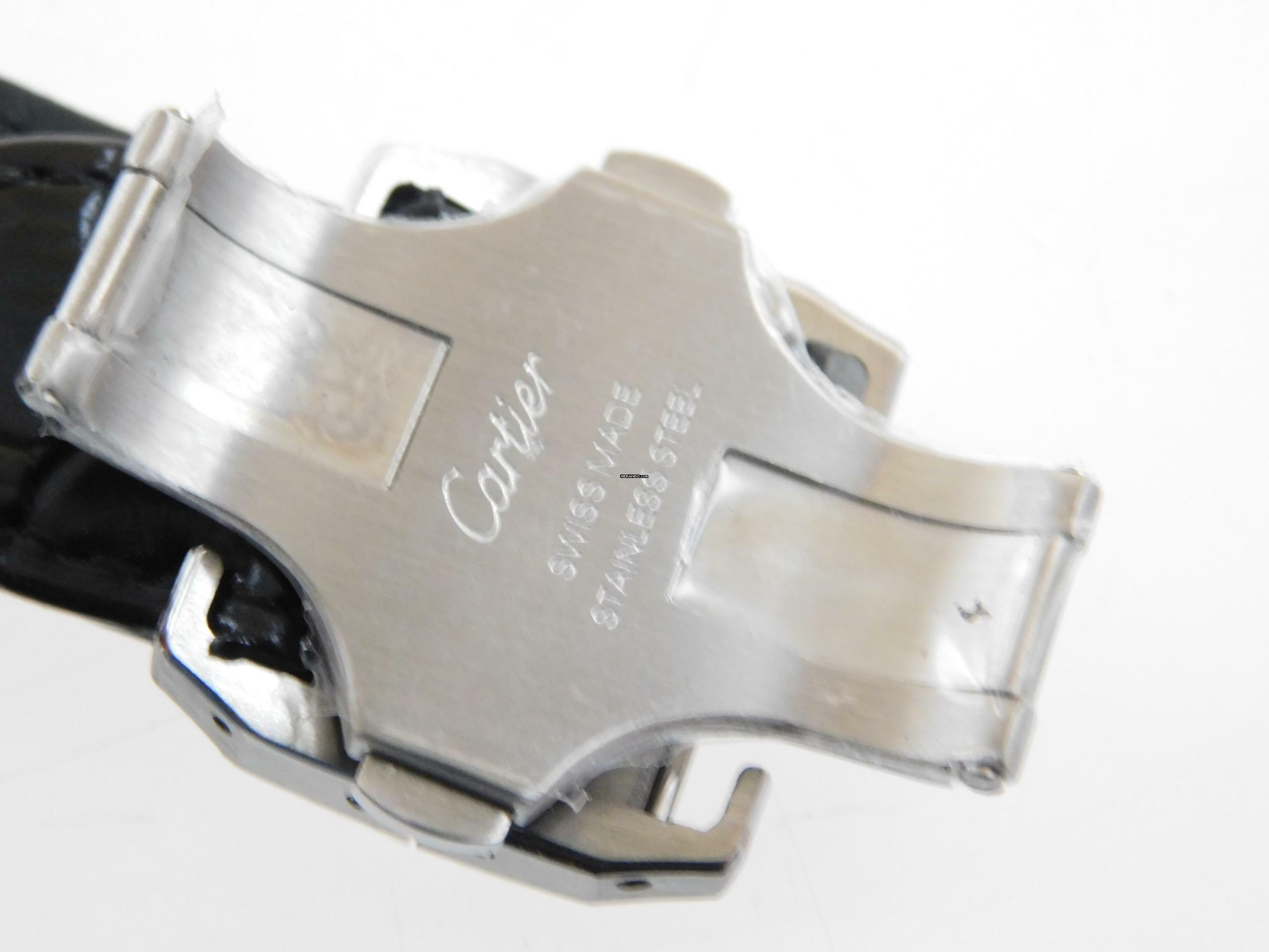 Thumbnail von Cartier Santos 100 XL 38 x 51 mm im Top Zustand mit Box und original Krokoband Stahl Gold Neues Original Cartier Krokoband und Faltschließe