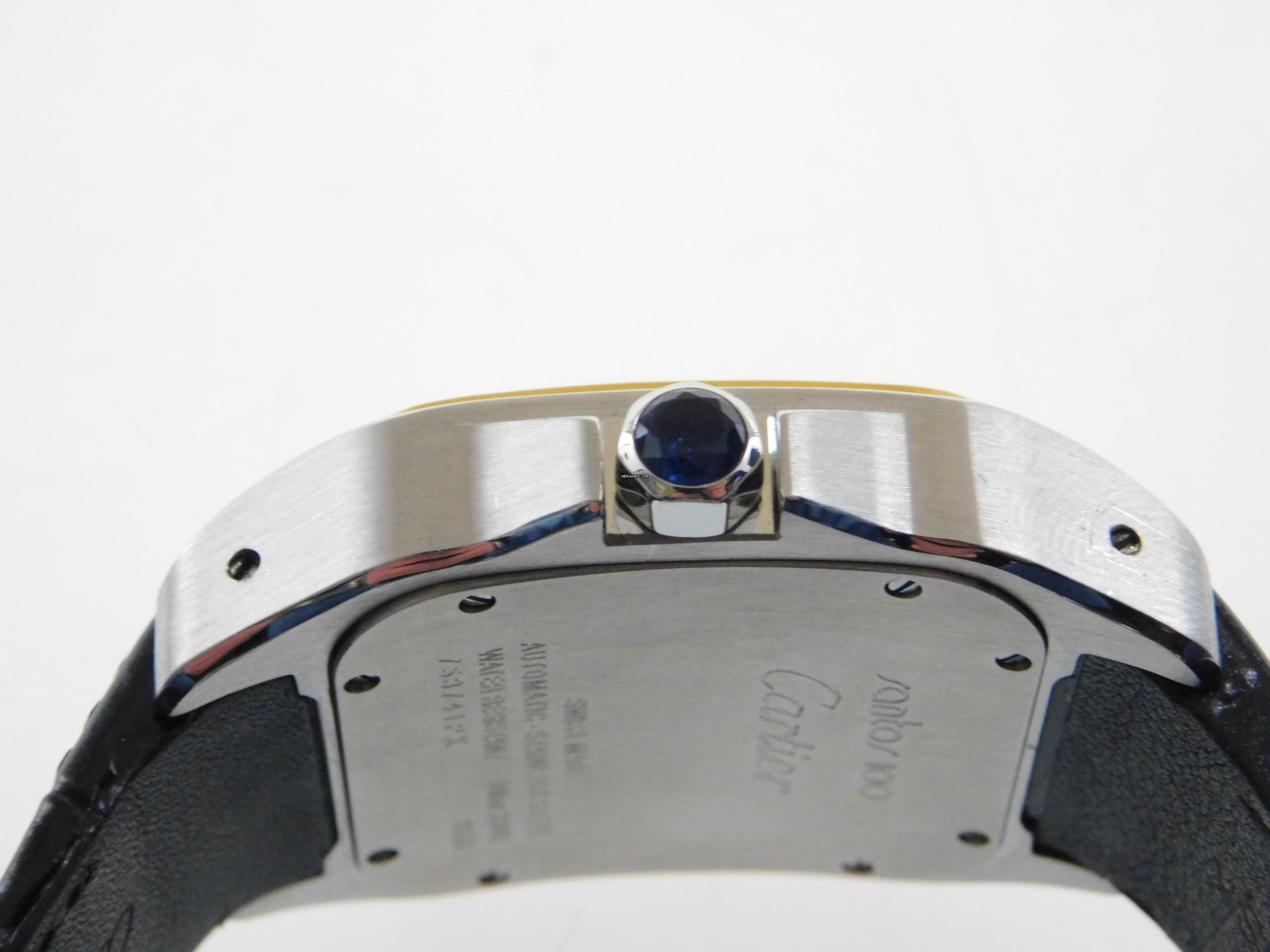 Thumbnail von Cartier Santos 100 XL 38 x 51 mm im Top Zustand mit Box und original Krokoband Stahl Gold Neues Original Cartier Krokoband und Faltschließe