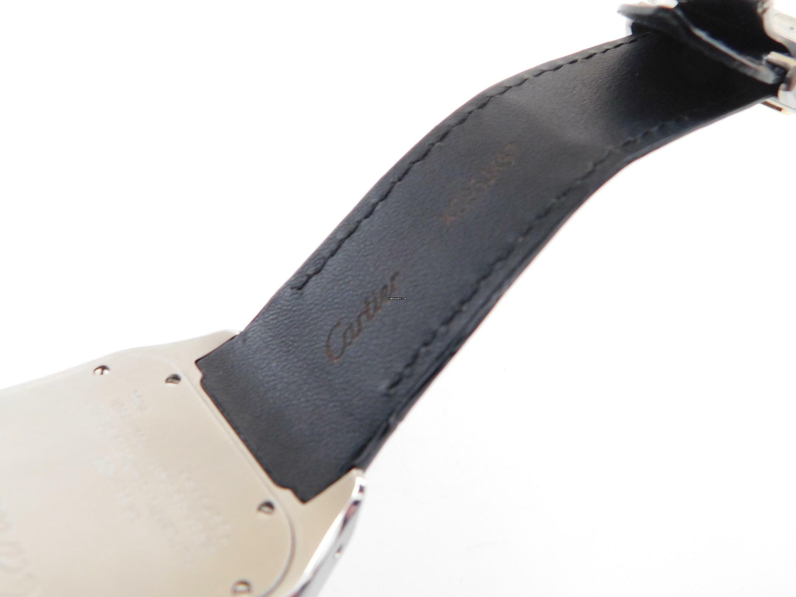 Thumbnail von Cartier Santos 100 XL 38 x 51 mm im Top Zustand mit Box und original Krokoband Stahl Gold Neues Original Cartier Krokoband und Faltschließe