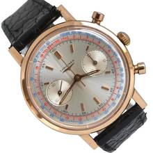 Thumbnail von Longines Chronograph Fly-Back 7415 Oversize rose gold 18KT Full Set 1972 Full Set