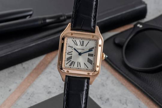  Cartier Santos Dumont 18k Rotgold Quarz Damenuhr WGSA0022 4212 