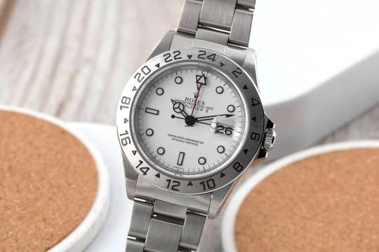  Rolex Explorer II White Dial Swiss Only Automatik Herrenuhr Ref. 16570 A-Serie 