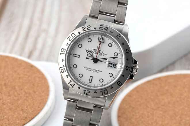  Rolex Explorer II White Dial Swiss Only Automatik Herrenuhr Ref. 16570 A-Serie 