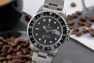 Thumbnail von Rolex GMT-Master Swiss-T<25 Dial Stahl Automatik Herrenuhr Ref. 16700 W-Serie
