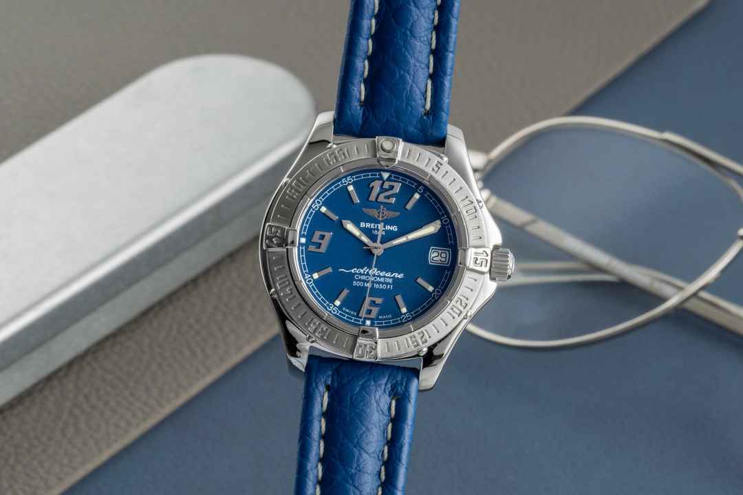  Breitling Colt Oceane 500M Blue Dial Edelstahl Quarz Damenuhr Ref. A57350 