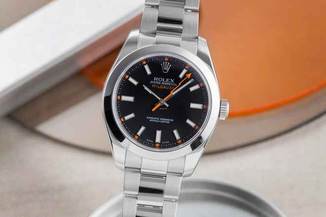  Rolex Milgauss Black Dial Stahl Automatik Herrenuhr Ref. 116400 V-Serie B&P 2009 