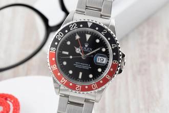 Thumbnail von Rolex GMT-Master II Coke Swiss Only Automatik Herrenuhr Ref. 16710 U-Serie B&P