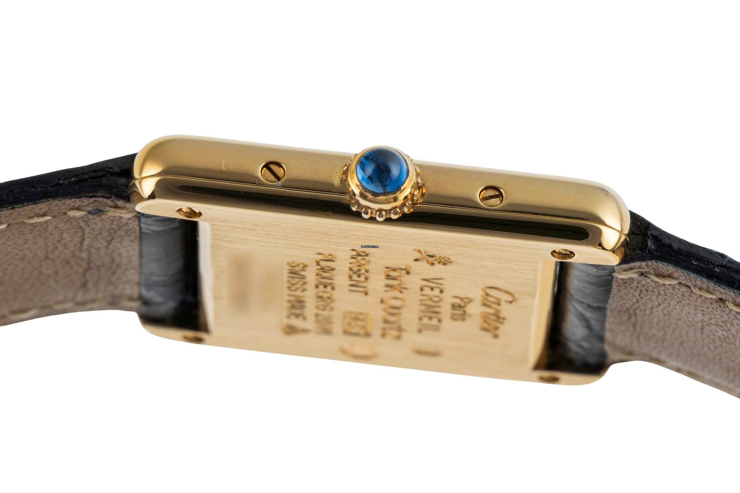 Thumbnail von Cartier Tank Vermeil must Tank SM Vermeil Trinity Dial 925 Silber Damenuhr Ref. 5057001