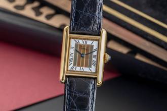 Thumbnail von Cartier Tank Vermeil must Tank SM Vermeil Trinity Dial 925 Silber Damenuhr Ref. 5057001