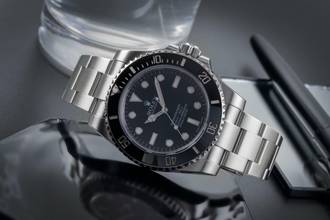 Thumbnail von Rolex Submariner (No Date) Stahl Automatik Herrenuhr Ref. 114060 B&P 2016 LC100