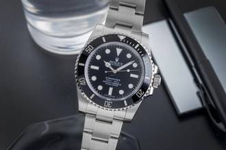 Thumbnail von Rolex Submariner (No Date) Stahl Automatik Herrenuhr Ref. 114060 B&P 2016 LC100