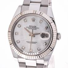 Thumbnail von Rolex Datejust 41 Pearl Dial Diamond – 126334 – like NEW – 2022 Full Set Lc100