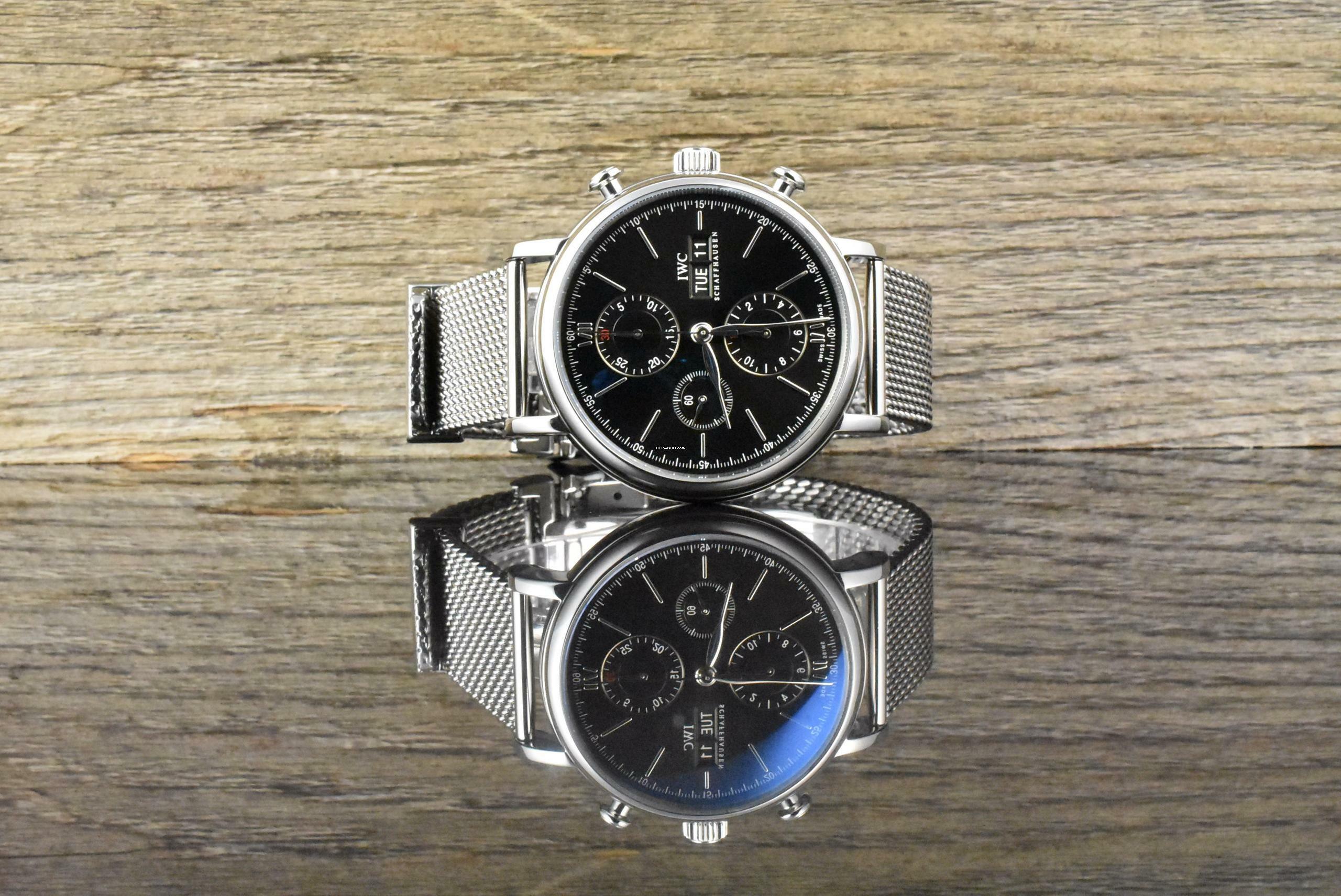 IWC Portofino Chronograph 42MM Milanese - Automatik - Box & Papiere 2019