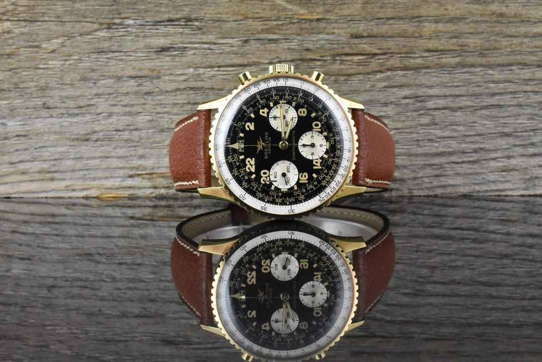  Breitling Navitimer Cosmonaute 809 Gold Plated - Authentic Vintage Handaufzug 