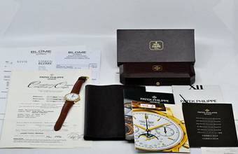 Thumbnail von Patek Philippe Calatrava 3919 | Full Set 1996 from German first owner | Yellow gold