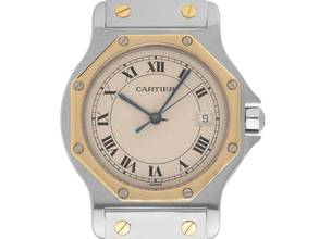 Thumbnail von Cartier Santos Octagon Ref.187902 1990 original Box sehr Gut Vintage