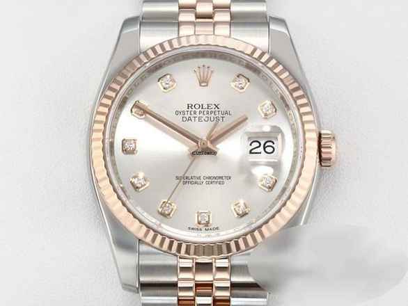  Rolex Datejust 36 36mm 116231 2014 Stahl Rosegold 750 Diamanten Automatik Stainless Steel 18kt Rose Gold Jubilé-band Chronometer Oyster 