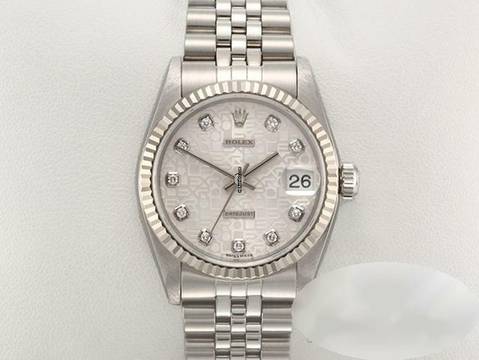  Rolex Datejust 31 31mm Stahl Weissgold 750 2003 Diamanten Automatik Stainless Steel 18kt White Gold Jubilé-band Chronometer Oyster 