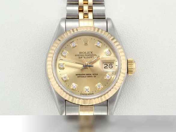  Rolex Lady-Datejust Edelstahl Gelbgold 750 Diamanten Automatik Gold Stahl Damen 