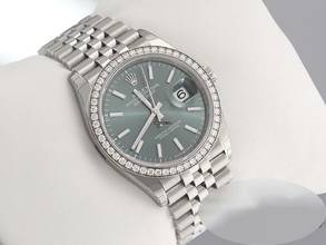 Thumbnail von Rolex Datejust 36 36mm 126284 Rbr 2022 Stahl Weissgold 750 Diamanten Gold Stainless Steel Jubilé-band Chronometer Oyster Green Dial