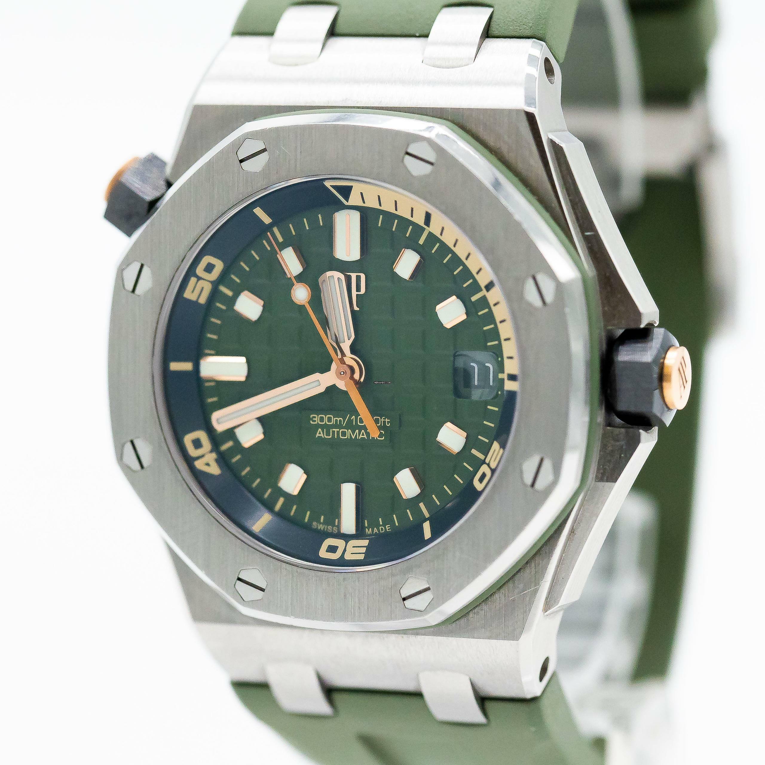  Audemars Piguet Royal Oak Offshore Diver Green Full Set 2024 LC100 