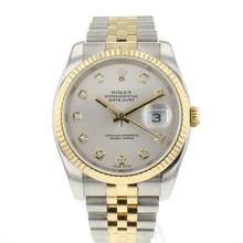 Thumbnail von Rolex Datejust 36 Steel Gold Jubilee Fluted Silver Diamond Dial
