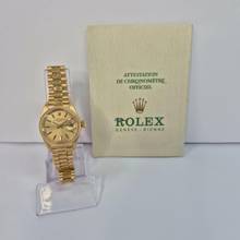 Thumbnail von Rolex Lady-Datejust Presidente Bark Finish Full Gold 26mm Automático Completo