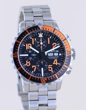 Thumbnail von Fortis B-42 Day Date Chronograph Marinemaster Automatic 7750 black orange Dial B+P