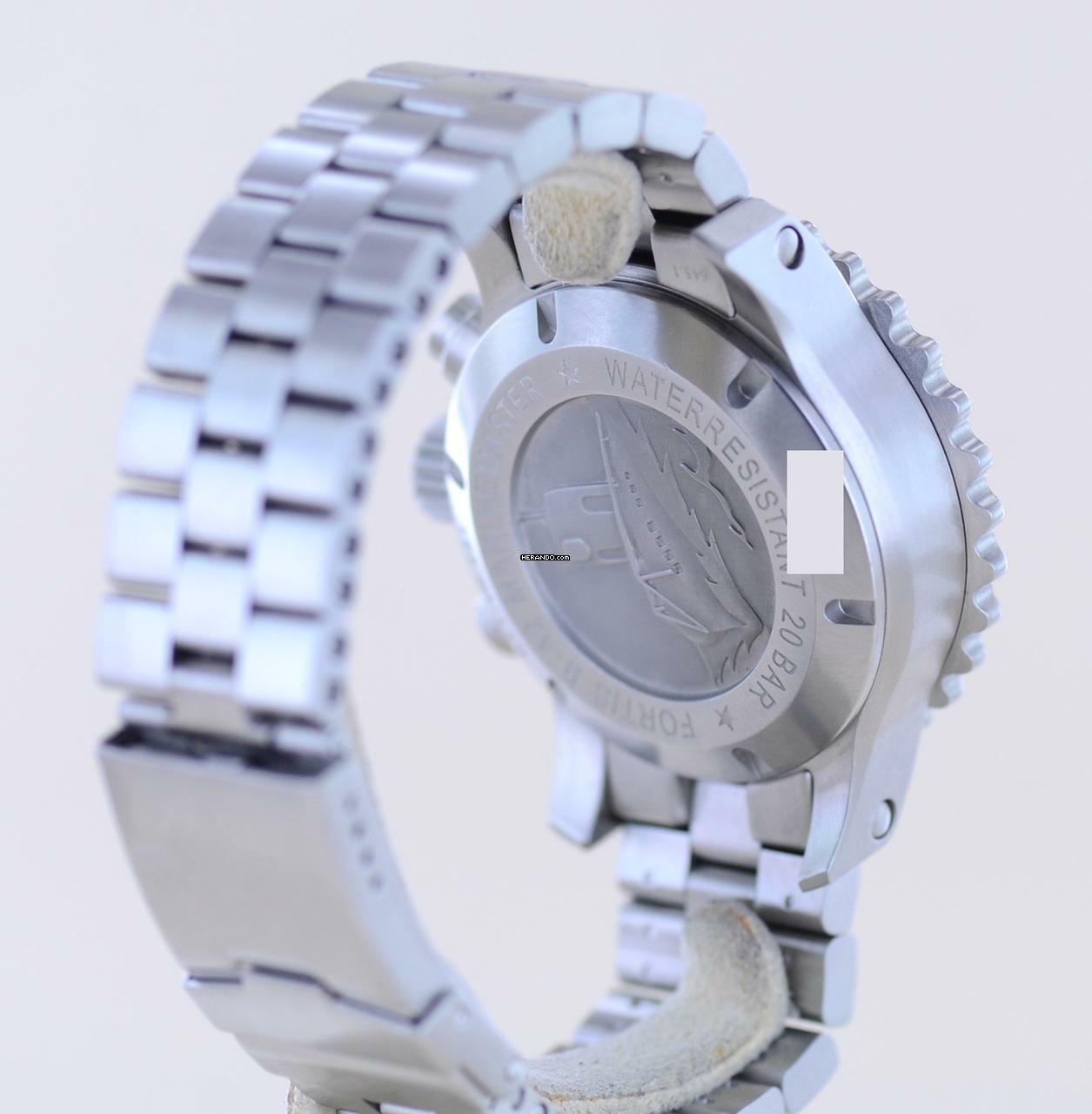 Thumbnail von Fortis B-42 Day Date Chronograph Marinemaster Automatic 7750 black orange Dial B+P