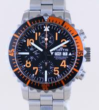 Thumbnail von Fortis B-42 Day Date Chronograph Marinemaster Automatic 7750 black orange Dial B+P