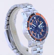 Thumbnail von Fortis B-42 Day Date Chronograph Marinemaster Automatic 7750 black orange Dial B+P