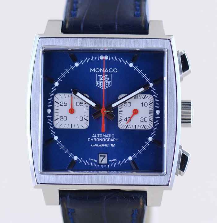  TAG Heuer Monaco Calibre 12 Chronograph Steve McQueen Automatic Saphir blue Calibre 12 Top B+P 