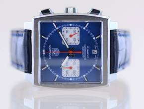 Thumbnail von TAG Heuer Monaco Calibre 12 Chronograph Steve McQueen Automatic Saphir blue Calibre 12 Top B+P
