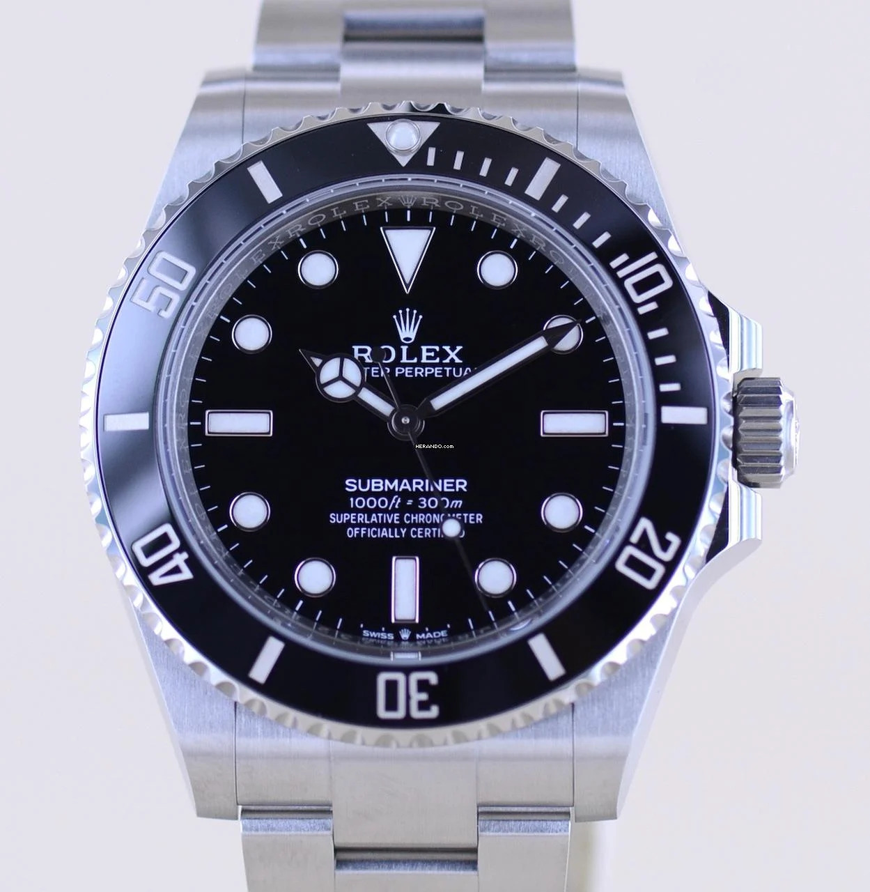  Rolex Submariner (No Date) 124060 No-Date Keramik 2025 Taucheruhr B+P 41mm 