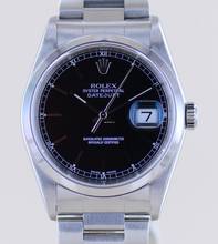 Thumbnail von Rolex Datejust 36 16200 Saphirglas black dial Oysterband Stahl polished bezel B+P