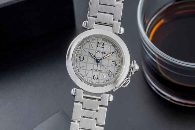  Cartier Pasha C Edelstahl Automatik Herrenuhr Ref. W31023M7 