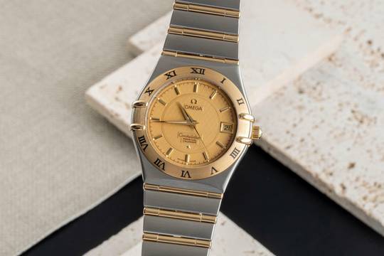  Omega Constellation Quartz Stahl / Gold Quarz Herrenuhr Ref. 1252.10.00 