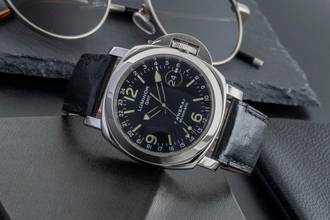 Thumbnail von Panerai Luminor GMT Automatic 44 Stahl Automatik Herrenuhr Ref. PAM00063 B&P 2001