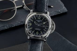 Thumbnail von Panerai Luminor GMT Automatic 44 Stahl Automatik Herrenuhr Ref. PAM00063 B&P 2001