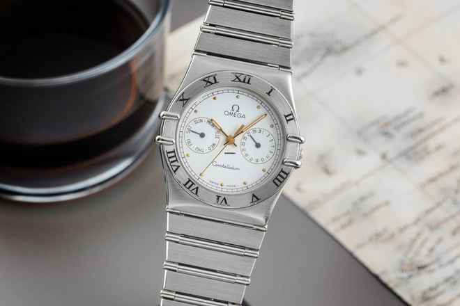 Omega Constellation Day-Date Stahl Quarz Herrenuhr 396.1070.1 396.1080.1 
