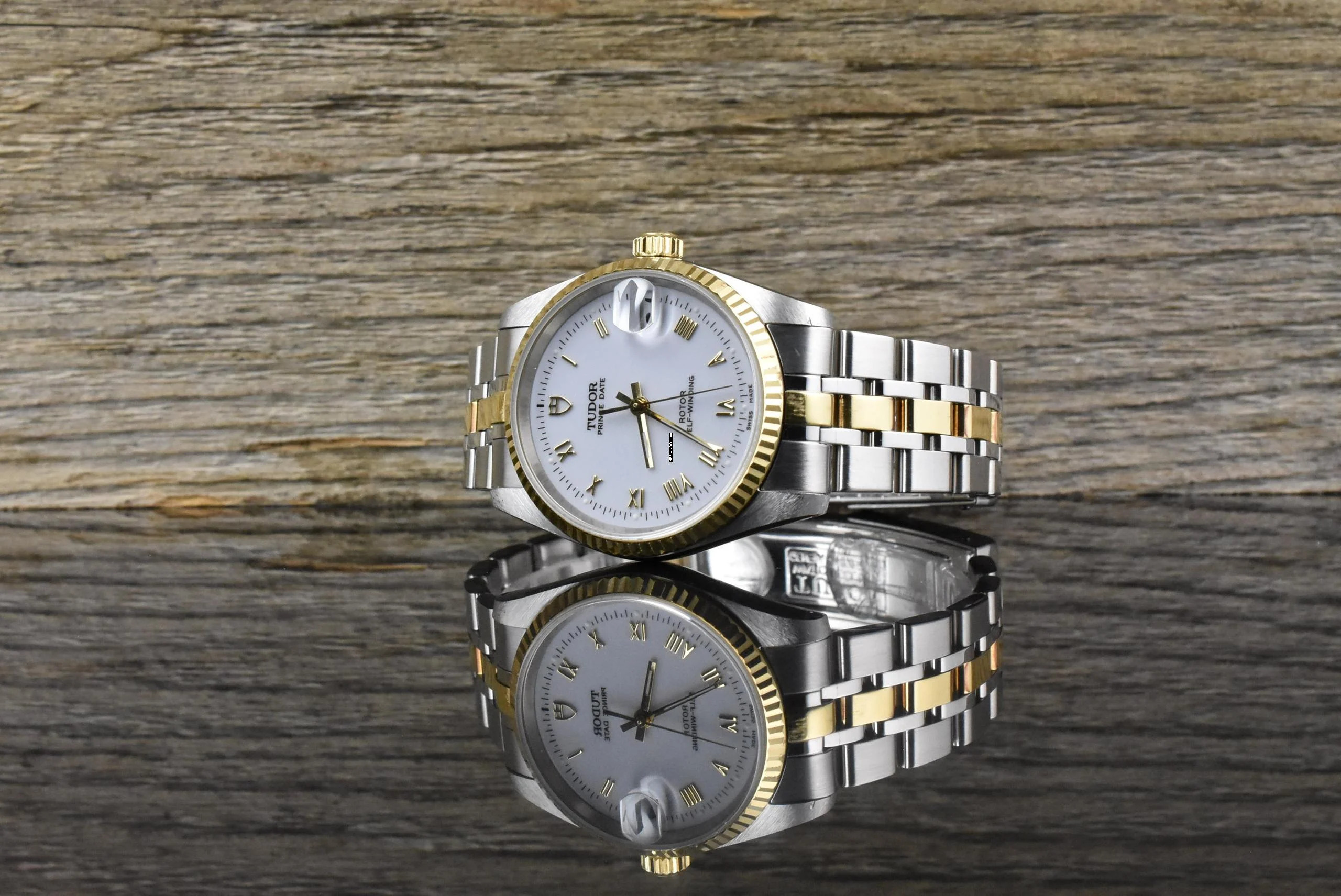 Tudor Prince Oysterdate 72033 unpoliert Stahl / Gold Automatik