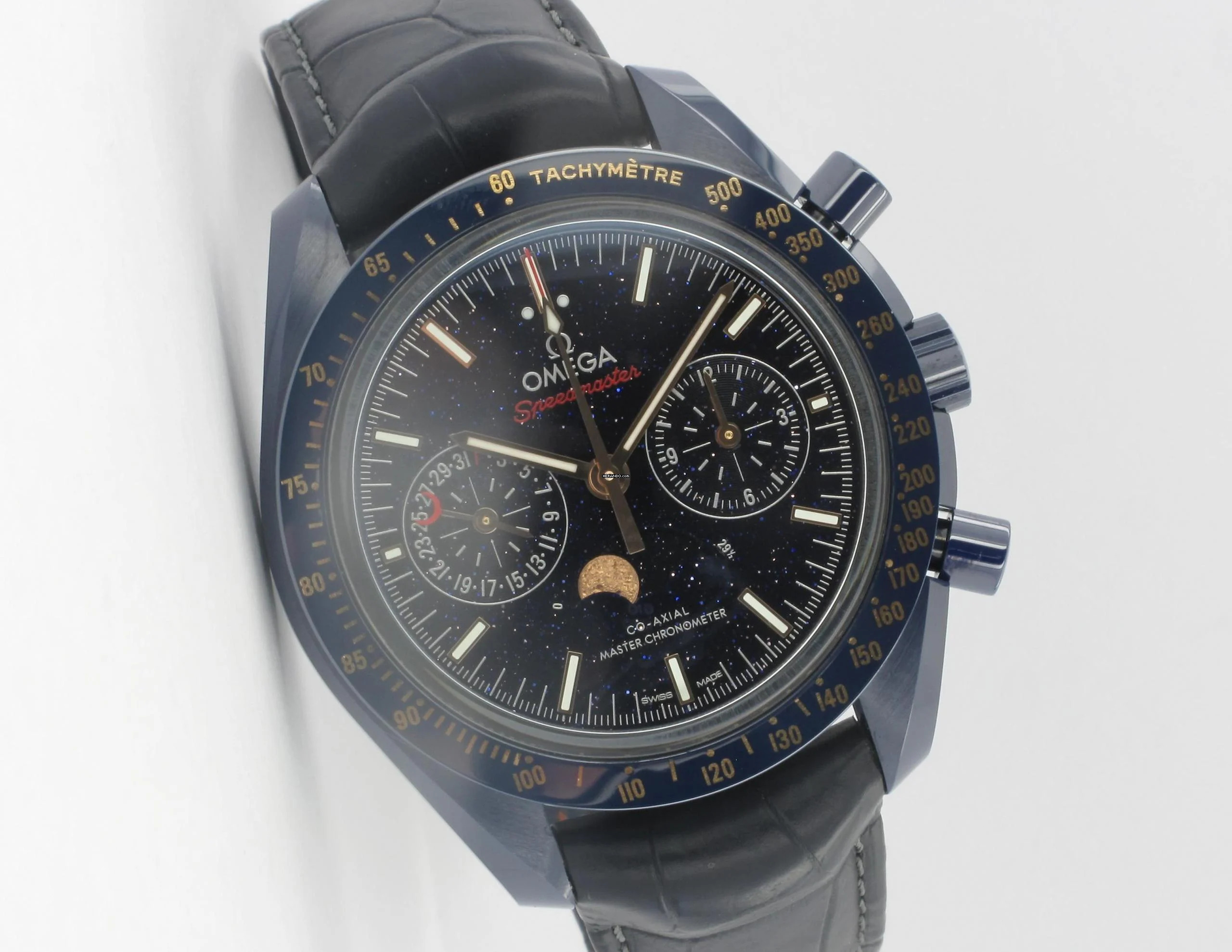  Omega Speedmaster Moonphase Moonwatch Moonphase Blue Side Of The Moon 